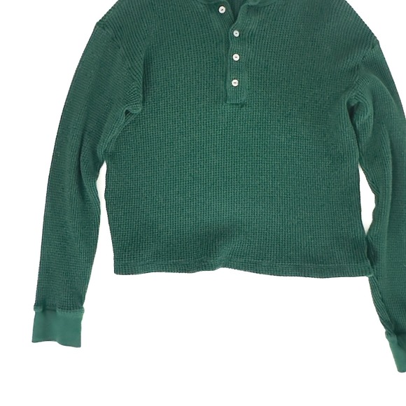 DONNI. Tops - DONNI Henley Forest Green 100% Cotton S
